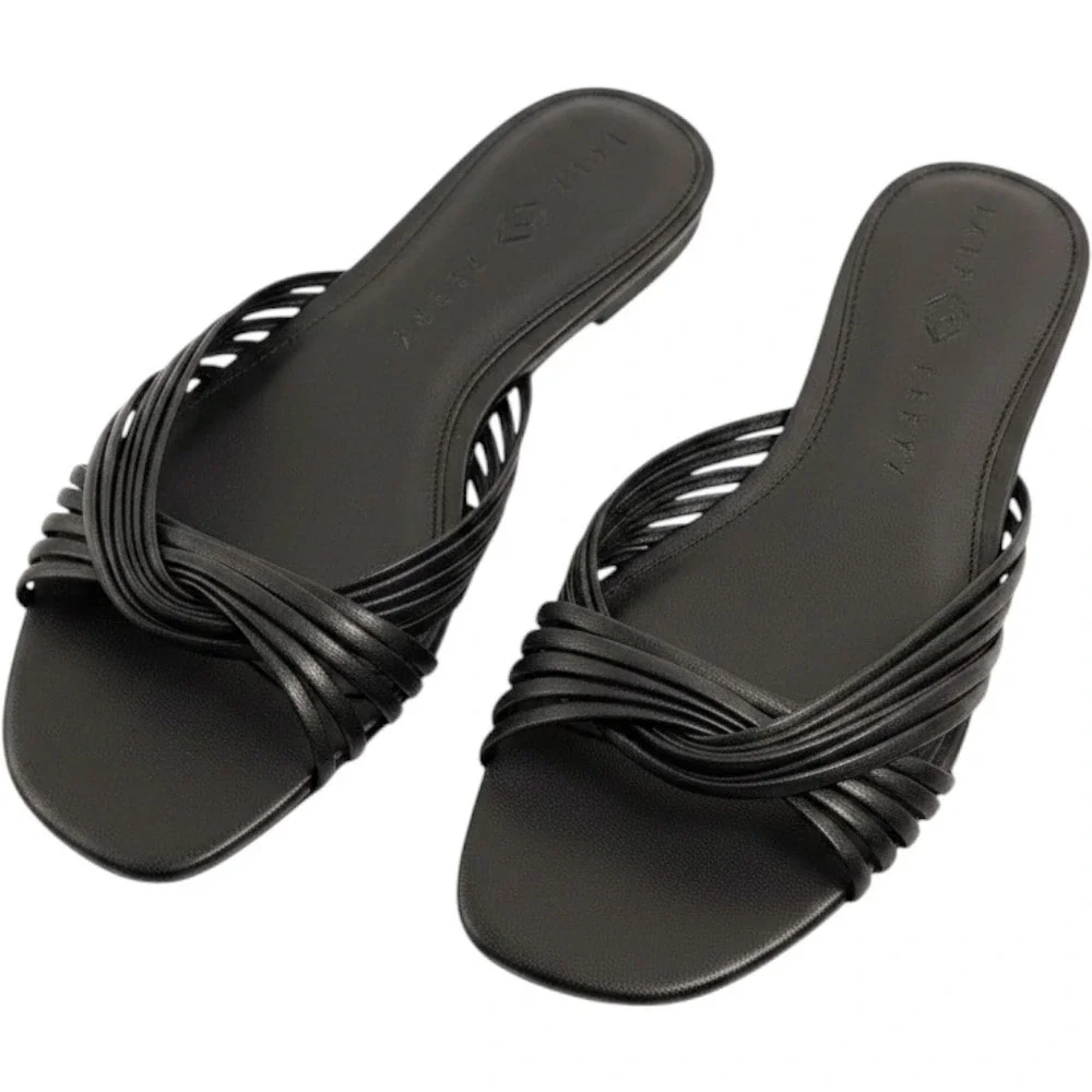 Katy Perry The Halie Intertwined Slide Sandal Black 10 NIB